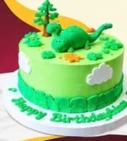Dinosaur theme birthday cake